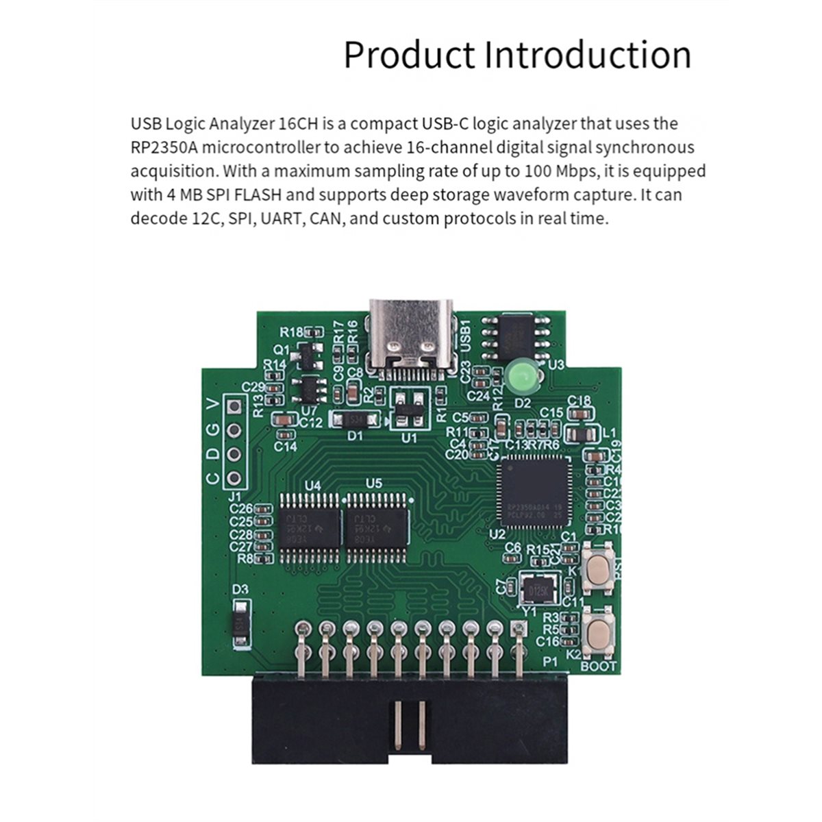 Логический анализатор USB, мод – обзор и цена Logic Analyzer Usb
